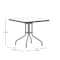 Flash Furniture Barker 31.5'' Silver Square Tempered Glass Metal Table TLH-073A-2-SV-GG - alternate 3